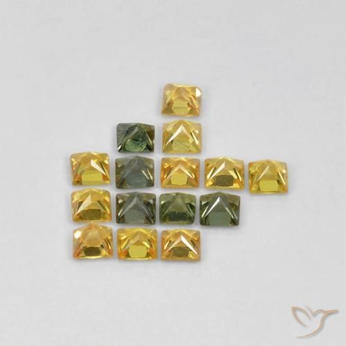 Pedras preciosas de Safira Multicolorido natural de 1.12 ct, Quadrado, VS