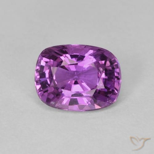 1.25ct Natural uva rosada Safira, Almofada, VVS-VS