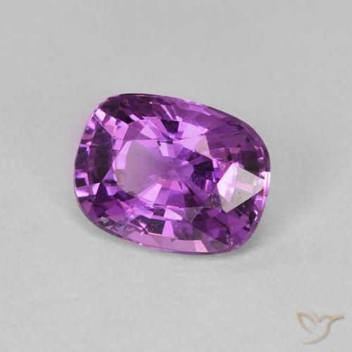 Safira uva rosada Natural 1.25ct, Almofada, VVS-VS
