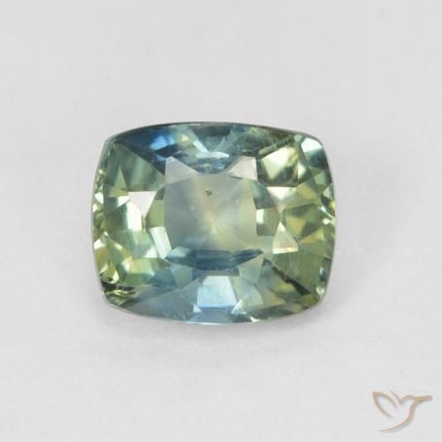 0.78ct Natural Azul-esverdeado Safira, Almofada, VS