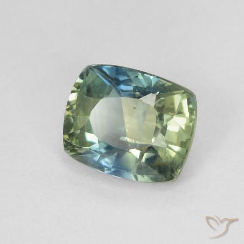 Safira Azul-esverdeado Natural 0.78ct, Almofada, VS