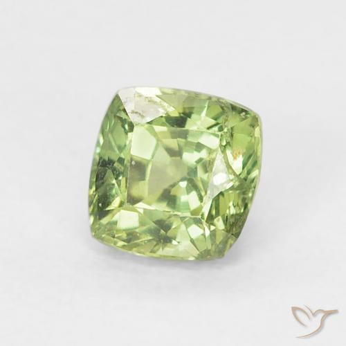 Safira Luz verde Natural 0.54ct, Almofada, VS-SI