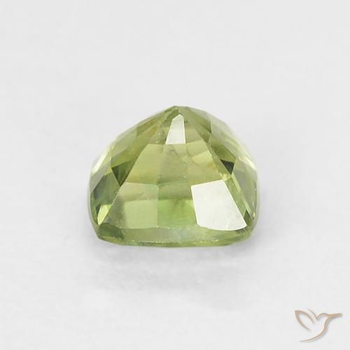 Safira Luz verde Natural 0.54ct, Almofada, VS-SI