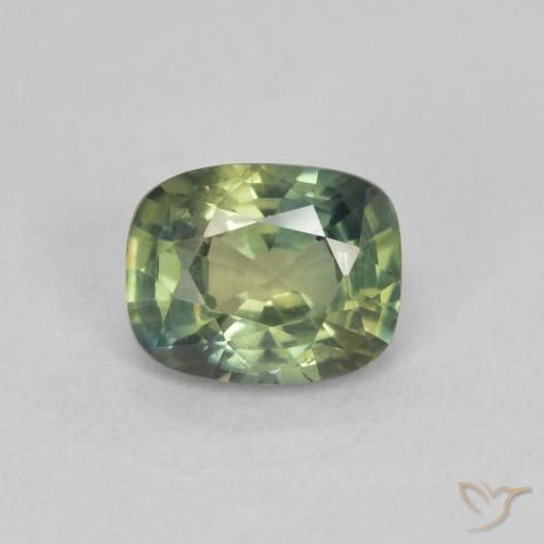 0.72ct Natural Verde Floresta Claro Safira, Almofada, VS