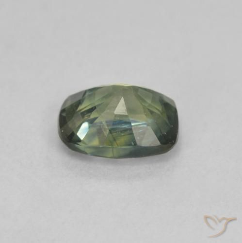 Safira Verde Floresta Claro Natural 0.72ct, Almofada, VS