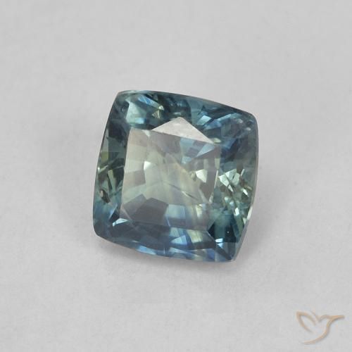 Safira Cerceta Natural 0.88ct, Almofada, VS