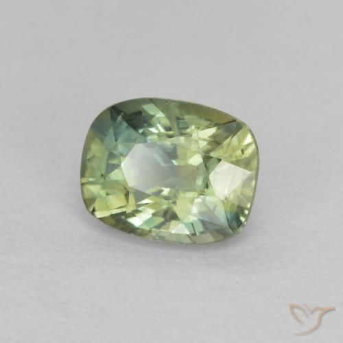 Safira Luz verde Natural 0.69ct, Almofada, VS