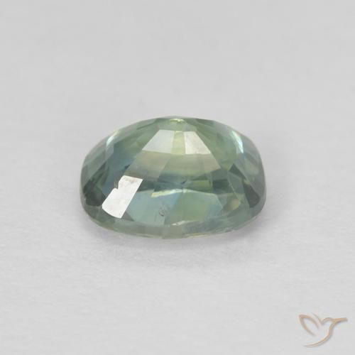 Safira Luz verde Natural 0.69ct, Almofada, VS