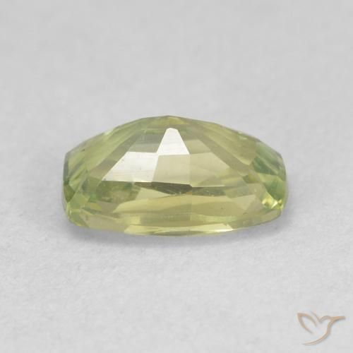 Safira Luz verde Natural 0.91ct, Almofada, VVS