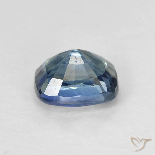 Safira Médio Azul Verde Natural 0.81ct, Almofada, VS