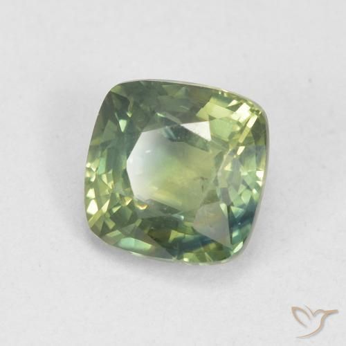 Safira Verde Floresta Claro Natural 1.13ct, Almofada, VS