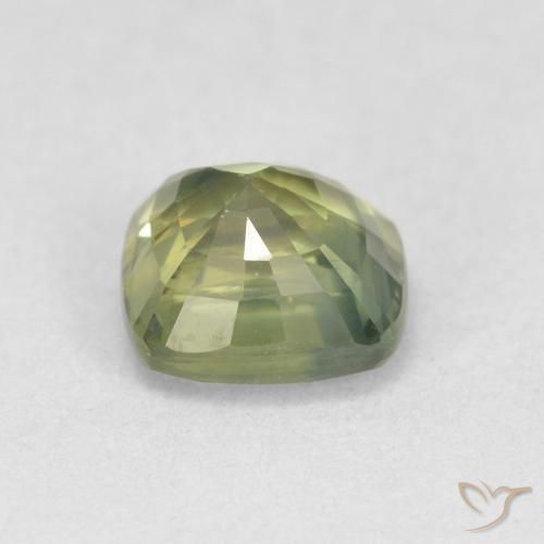 Safira Verde Floresta Claro Natural 1.13ct, Almofada, VS