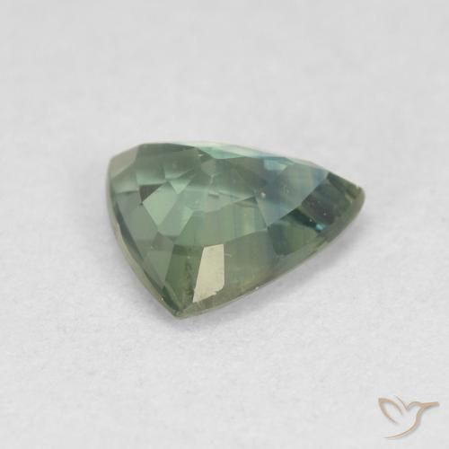 Safira Azul-esverdeado Natural 0.82ct, Trilhão, VS