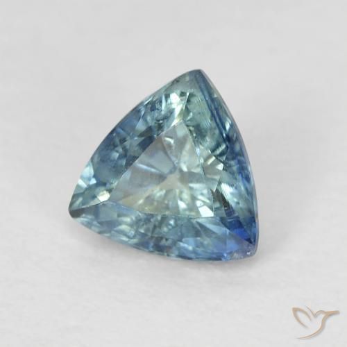 Safira Cerceta Natural 0.62ct, Trilhão, VS