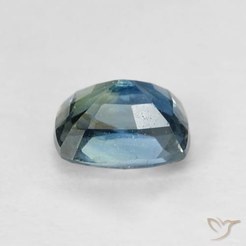 Safira Azul-esverdeado Natural 0.64ct, Almofada, VVS-VS