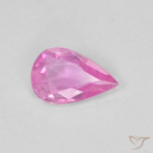 Safira Roxo Intenso Natural 0.31ct, Formato de pêra, VVS