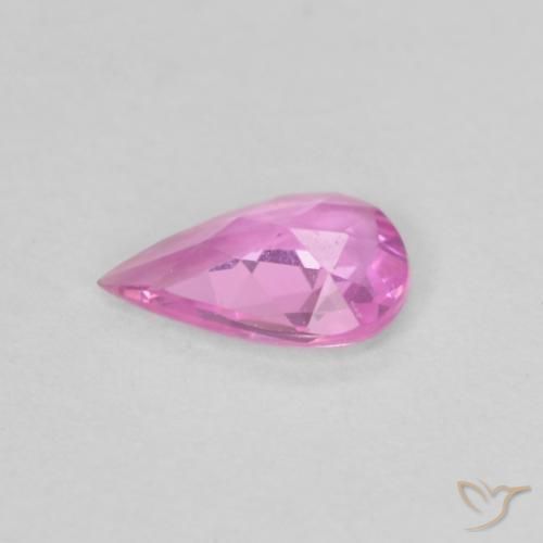 Safira Roxo Intenso Natural 0.31ct, Formato de pêra, VVS