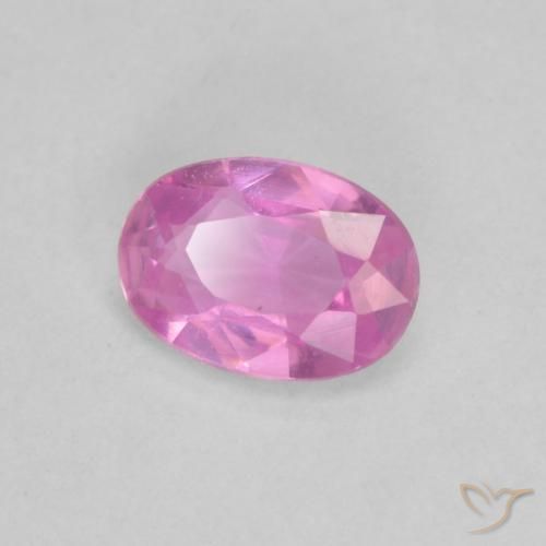 Safira Roxo Rosado Brilhante Natural 0.47ct, oval, VVS-VS