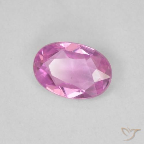 Safira Roxo Rosado Brilhante Natural 0.43ct, oval, VVS-VS