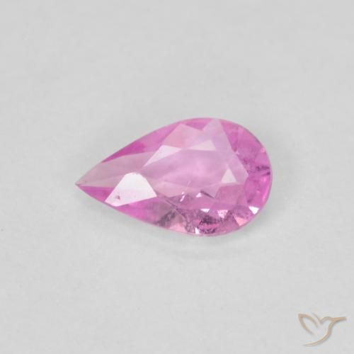0.26ct Natural Roxo Rosado Brilhante Safira, Formato de pêra, VS