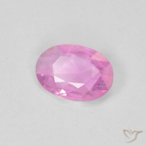 Safira rosa médio Natural 0.38ct, oval, VVS