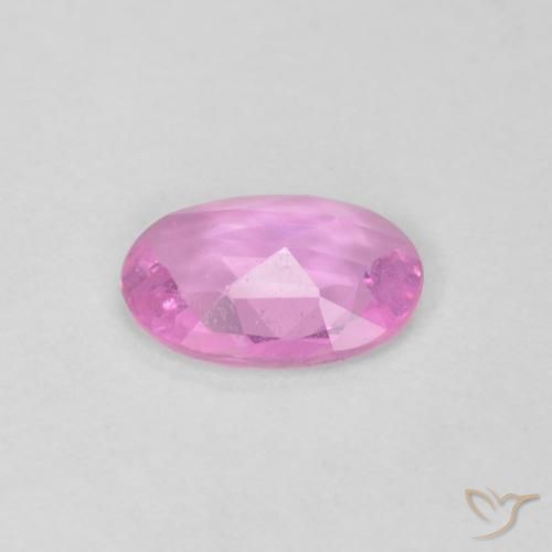 Safira rosa médio Natural 0.38ct, oval, VVS