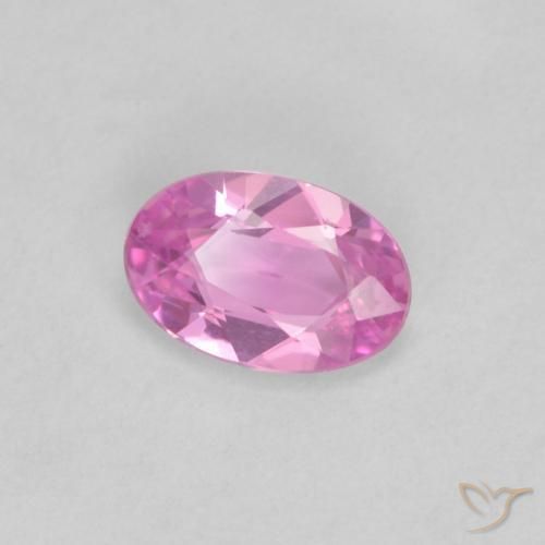 Safira rosa médio Natural 0.41ct, oval, VVS