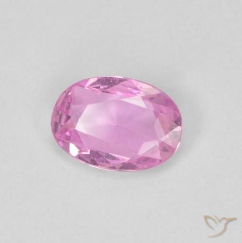 Safira rosa médio Natural 0.46ct, oval, VVS