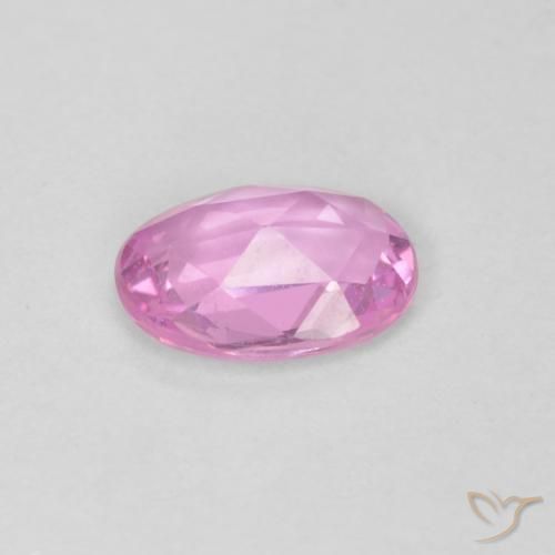 Safira rosa médio Natural 0.46ct, oval, VVS