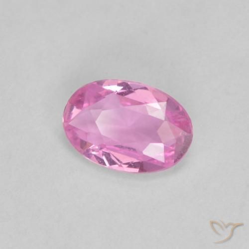 Safira rosa médio Natural 0.42ct, oval, VVS