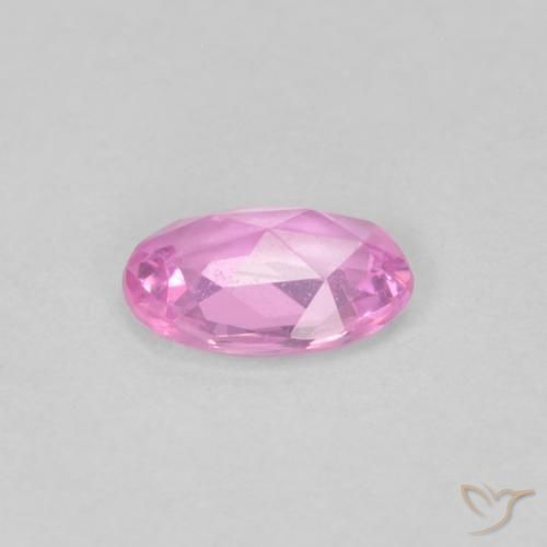 Safira rosa médio Natural 0.42ct, oval, VVS