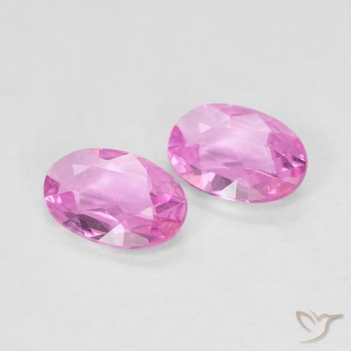 Pedras preciosas de Safira Luz rosa natural de 0.65 ct, oval, VVS-VS