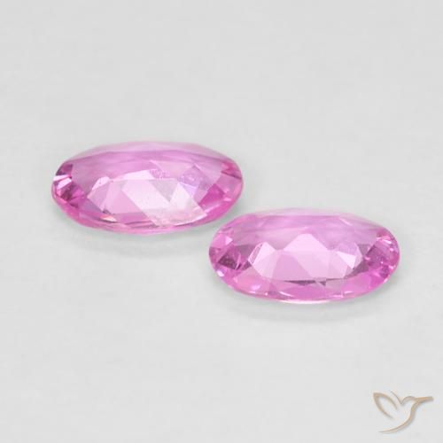 Pedras preciosas de Safira Luz rosa natural de 0.65 ct, oval, VVS-VS