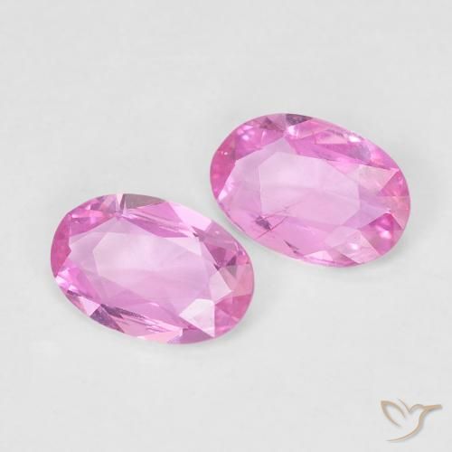 Pedras preciosas de Safira Rosa natural de 0.75 ct, oval, VVS-VS