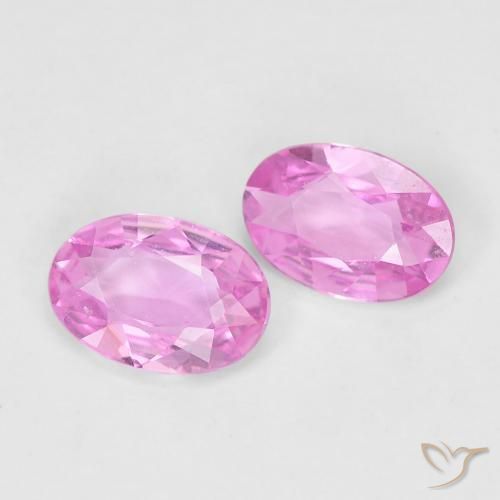 Pedras preciosas de Safira Rosa natural de 0.81 ct, oval, VVS-VS