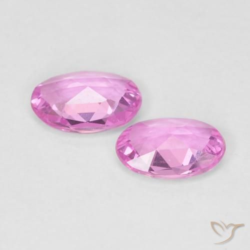 Pedras preciosas de Safira Rosa natural de 0.81 ct, oval, VVS-VS