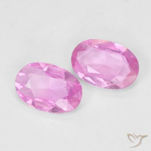 Pedras preciosas de Safira Luz rosa natural de 0.85 ct, oval, VS