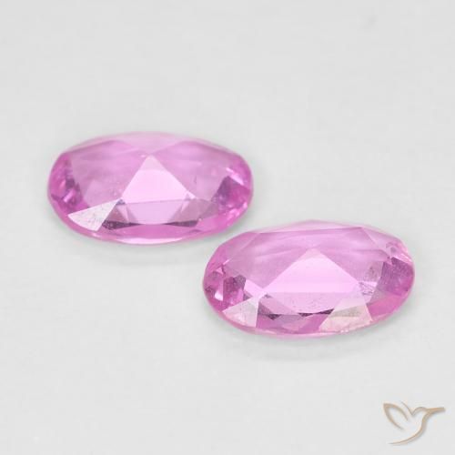 Pedras preciosas de Safira Luz rosa natural de 0.85 ct, oval, VS