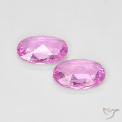 Pedras preciosas de Safira Rosa quente natural de 0.72 ct, oval, VS