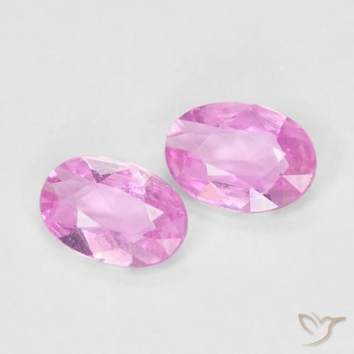 Pedras preciosas de Safira Roxo Rosa natural de 0.72 ct, oval, VS