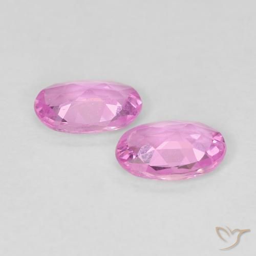 Pedras preciosas de Safira Roxo Rosa natural de 0.72 ct, oval, VS