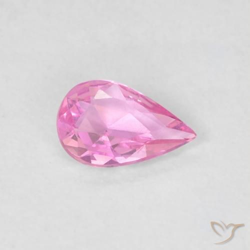 Safira Roxo Rosa Natural 0.32ct, Formato de pêra, VVS