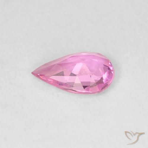 Safira Roxo Rosa Natural 0.32ct, Formato de pêra, VVS