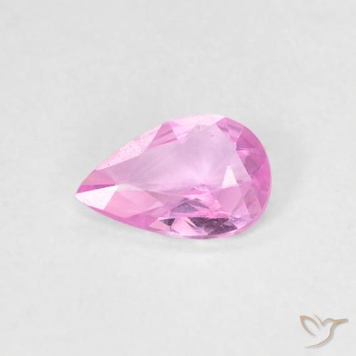 0.29ct Natural Roxo Rosa Safira, Formato de pêra, VVS