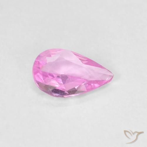 Safira Roxo Rosa Natural 0.29ct, Formato de pêra, VVS