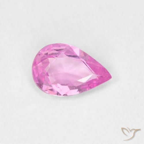 Safira Roxo Intenso Natural 0.35ct, Formato de pêra, VVS