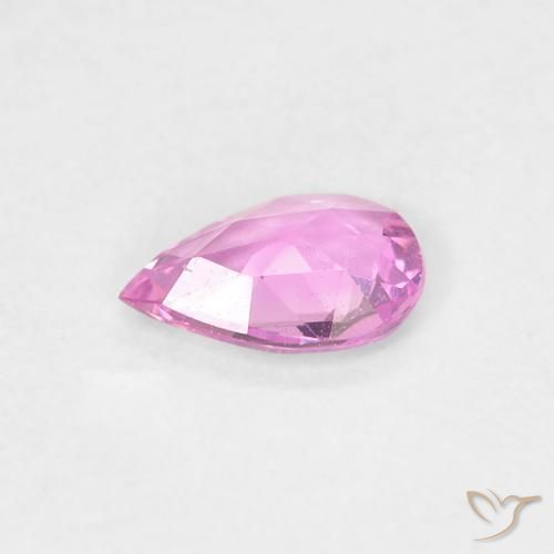 Safira Roxo Intenso Natural 0.35ct, Formato de pêra, VVS
