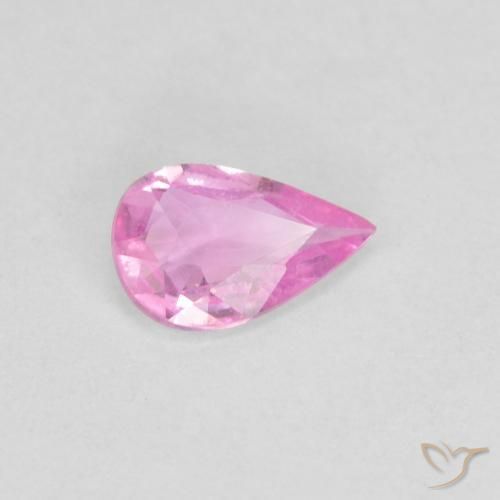 Safira Rosa quente Natural 0.30ct, Formato de pêra, VS