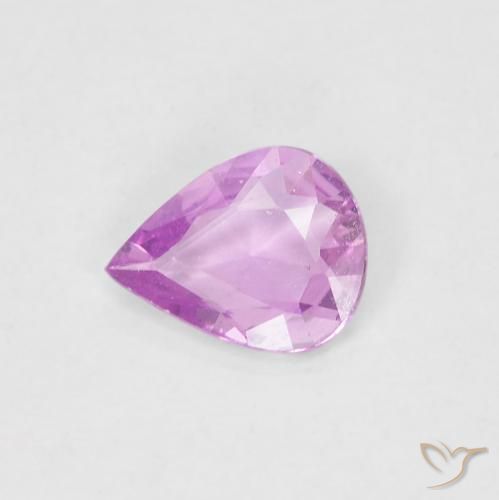 Safira Luz rosa Natural 0.36ct, Formato de pêra, VS