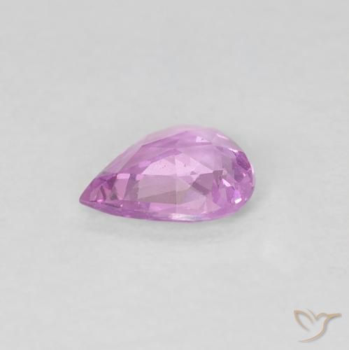 Safira Luz rosa Natural 0.36ct, Formato de pêra, VS
